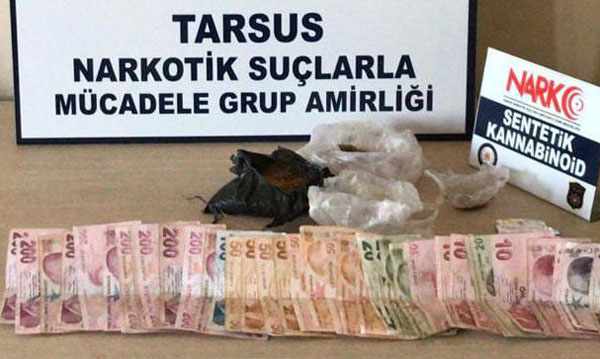 Tarsus'ta uyuşturucu operasyonunda 2 tutuklama