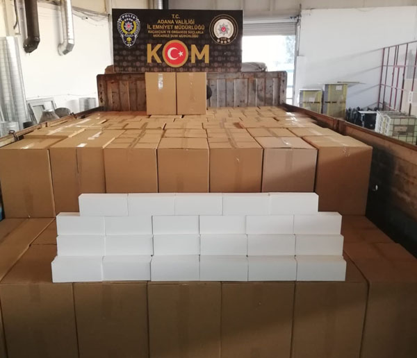 10 milyon 750 bin adet kaçak makaron ele geçirildi