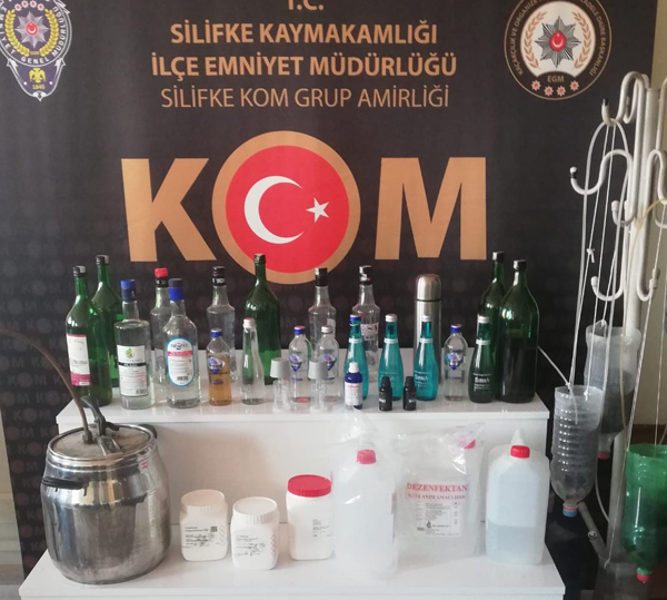 Silifke’de sahte içki operasyonu