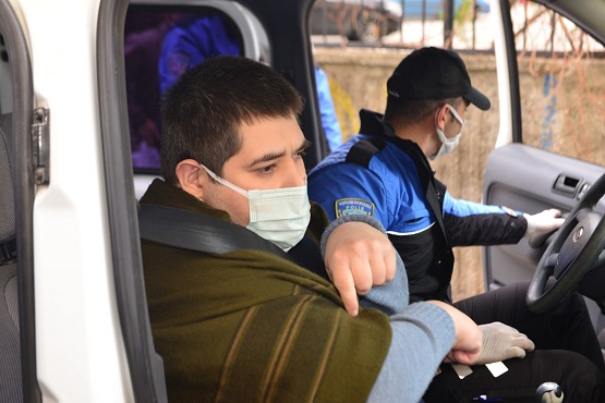 Engelli Erkut polislerin ekip arkadaşı oldu