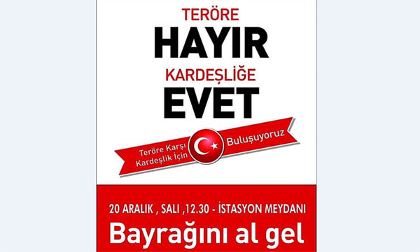 Adana teröre karşı tek ses tek yürek olacak