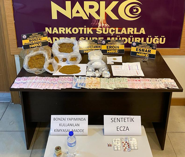 Osmaniye'de bir evde sentetik uyuşturucu ele geçirildi