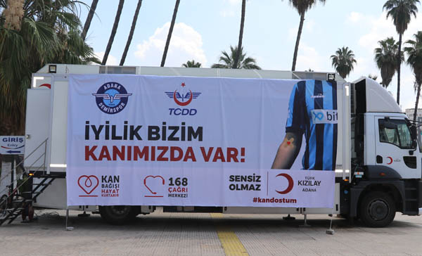 Adana Demirspor ile TCDD kan bağışı kampanyası düzenledi