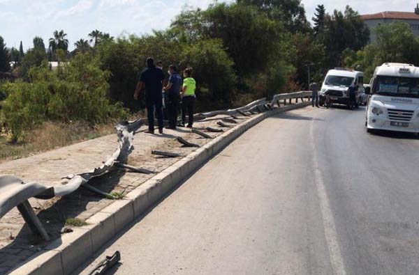Şarampole devrilen ticari taksinin sürücüsü yaralandı