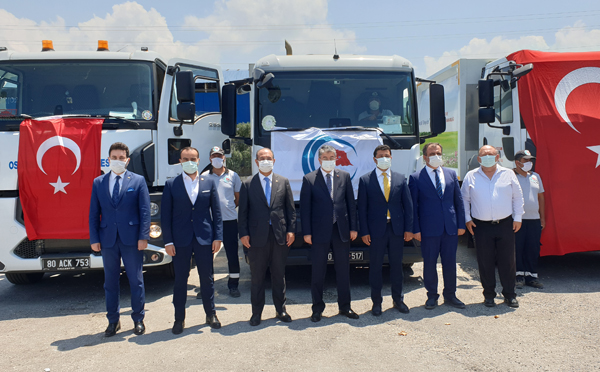 Belediyeye çöp toplama aracı hibesi