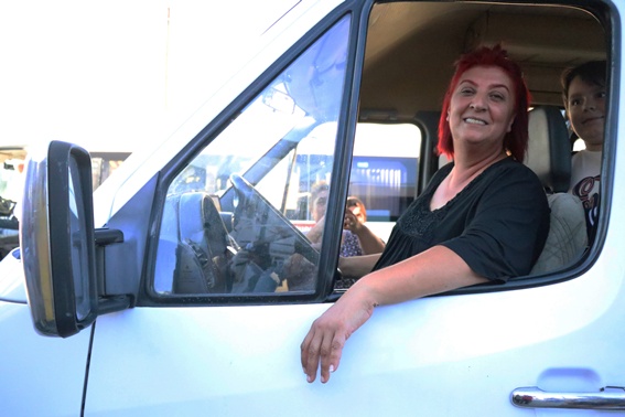 Kızınca şoför oldu