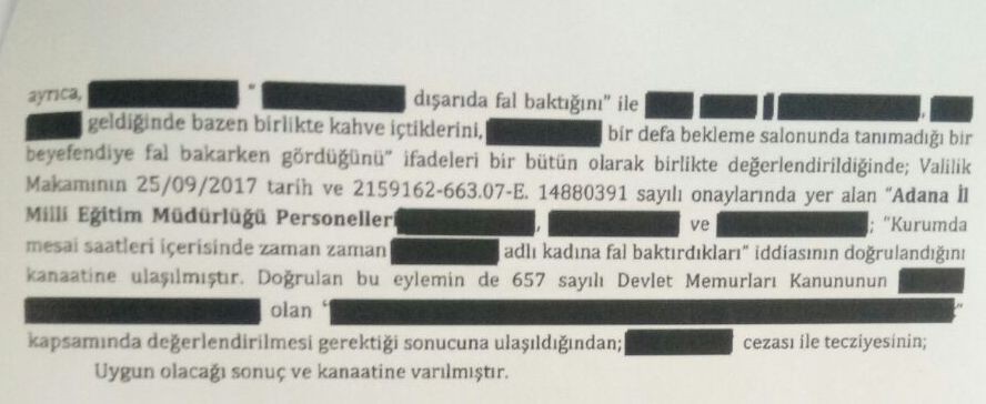 Milli Eğitim'de mesai saati fal seansı
