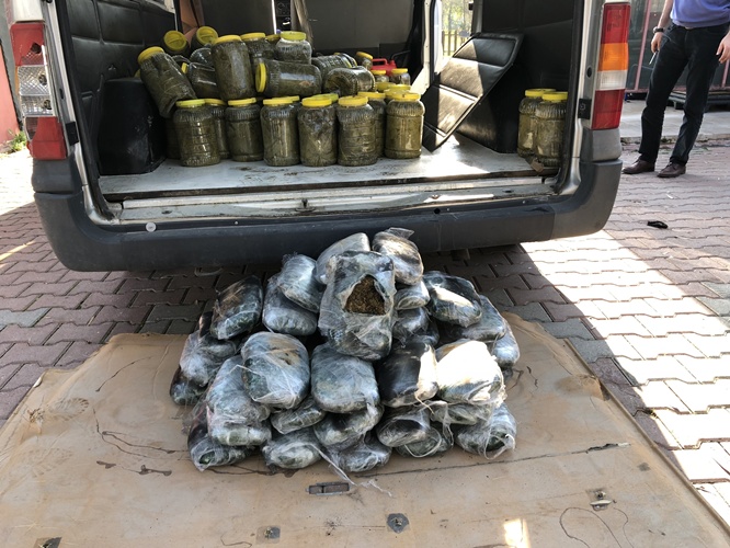 Adana'da 25 kilo 950 gram esrar ele geçirildi