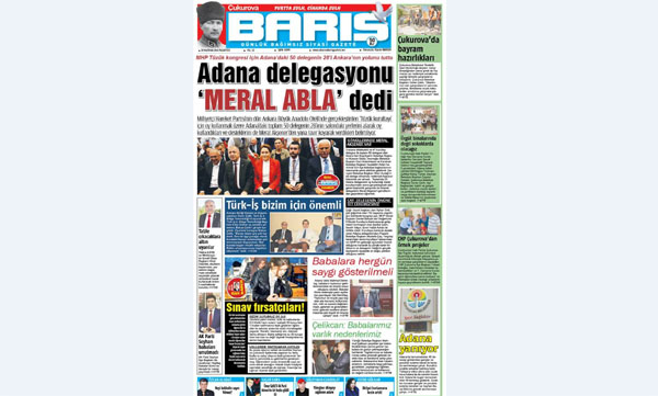 Ç. BARIŞ GAZETESİ 20.06.2016 TARİHLİ 1. SAYFA